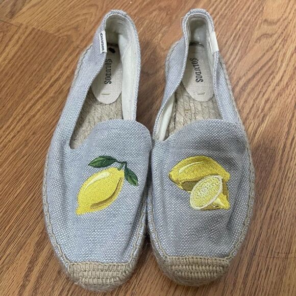 Soludos Woven Platform Slip-On Espadrilles Lemon US size 7 - Picture 3 of 7